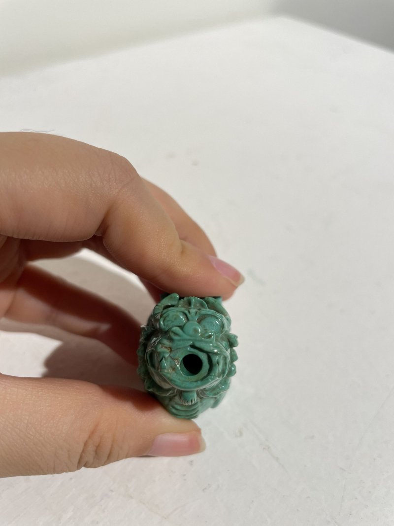 晚清至民國 綠松石麒麟鼻煙壺 | A TURQUOISE 'QILIN' SNUFF BOTTLE - 图12