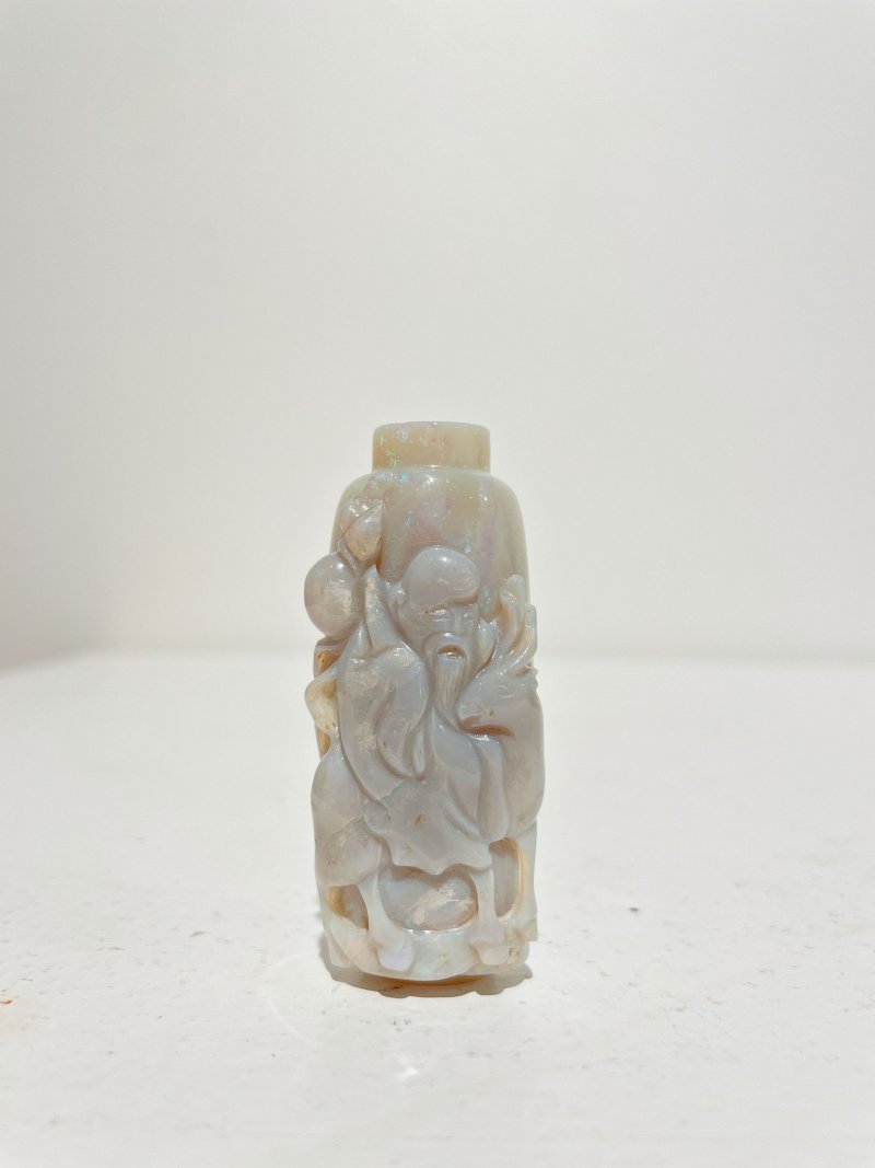 晚清至民國 螺鈿鉄拐李與鹿紋、花鳥紋鼻煙壺二件 | TWO MOTHER-OF-PEARL 'LONGEVITY' AND 'FLORAL' SNUFF BOTTLES - 图36