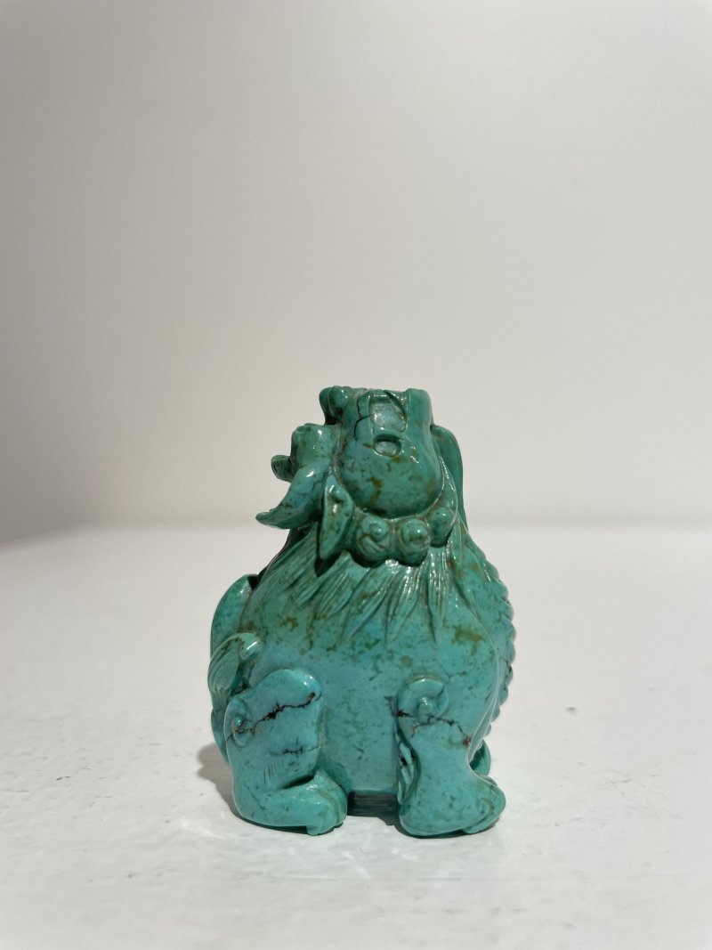 晚清至民國 綠松石麒麟鼻煙壺 | A TURQUOISE 'QILIN' SNUFF BOTTLE - 图14