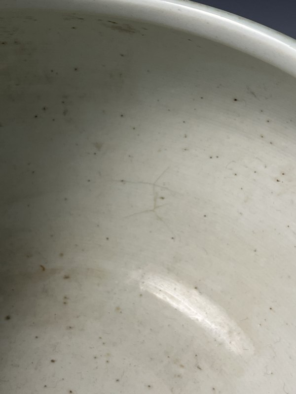 晚清 豆青釉青花开窗笔洗 - 图10