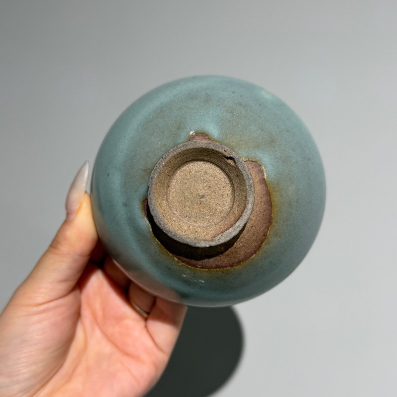 明代 钧窑天蓝釉泡泡盏 - 图7