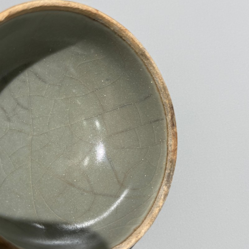 明代 龙泉窑青釉敛口杯 - 图6