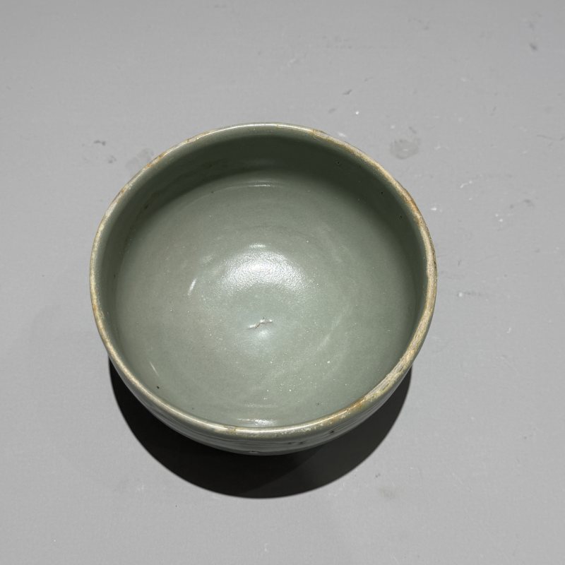 明代 龙泉窑青釉莲瓣纹钵 - 图5