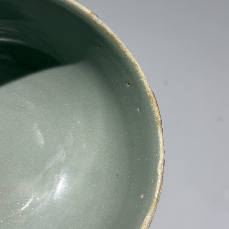 明代 龙泉窑青釉莲瓣纹钵 - 图6