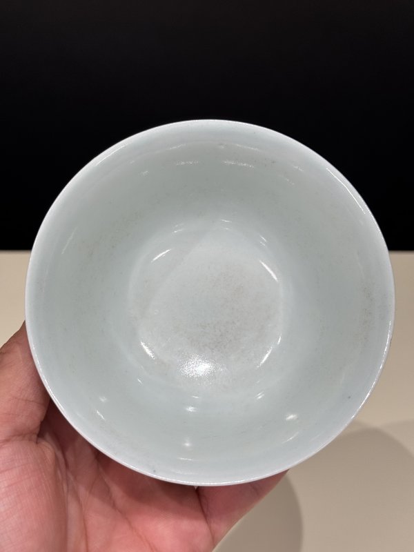 清嘉庆 青花如意金彩前赤壁赋诗文盖碗一对 - 图24
