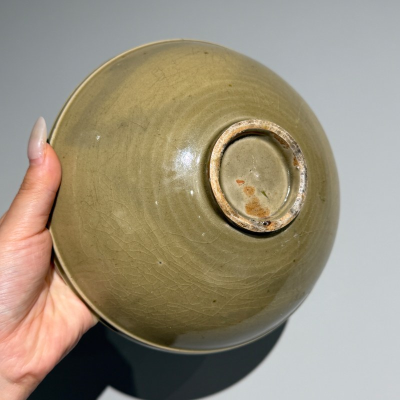 明代 青釉犀牛望月碗 - 图8