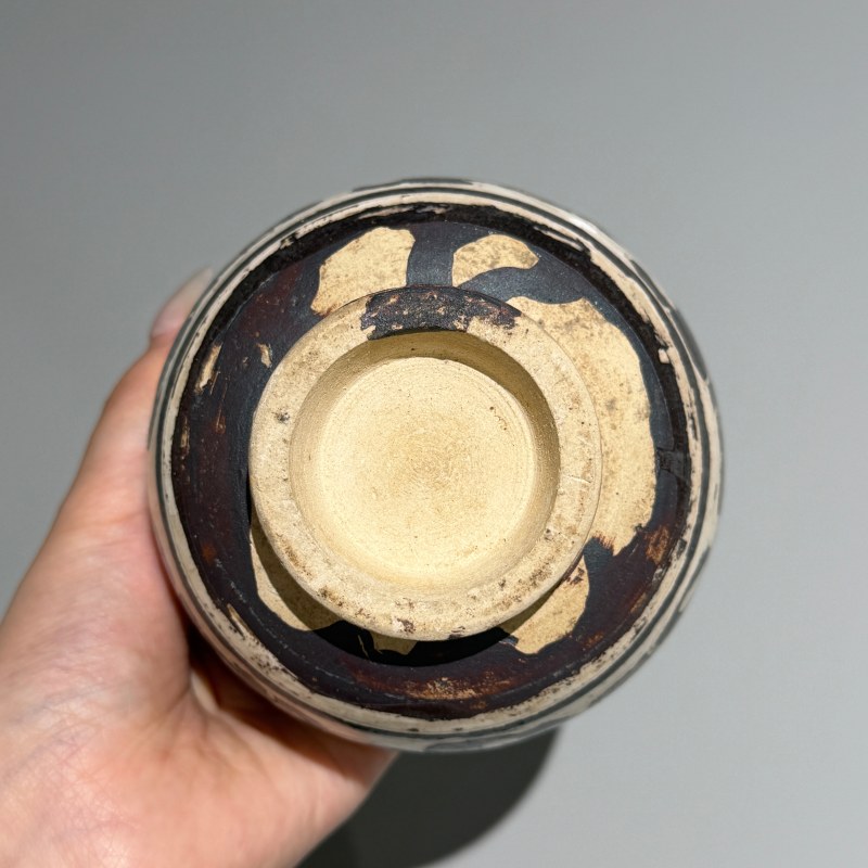明代 磁州窑白地黑花钵式碗 - 图7