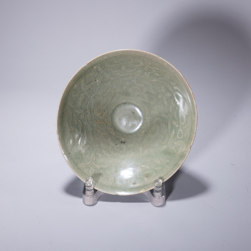 明代 青釉印花碗