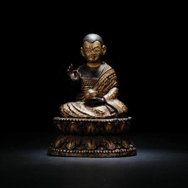 清早期 紫檀上师像