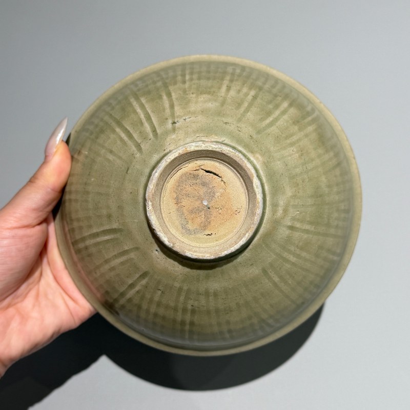 明代 龙泉窑青釉刻花盏 - 图7