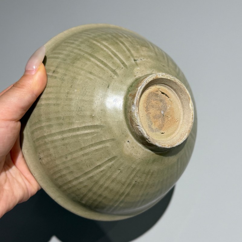 明代 龙泉窑青釉刻花盏 - 图8