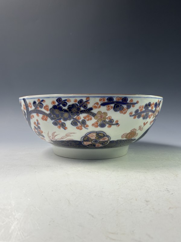 十九世纪 青花矾红描金花卉纹大碗（日本） - 图2
