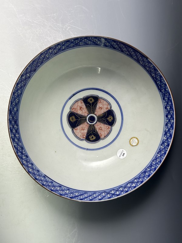 十九世纪 青花矾红描金花卉纹大碗（日本） - 图6