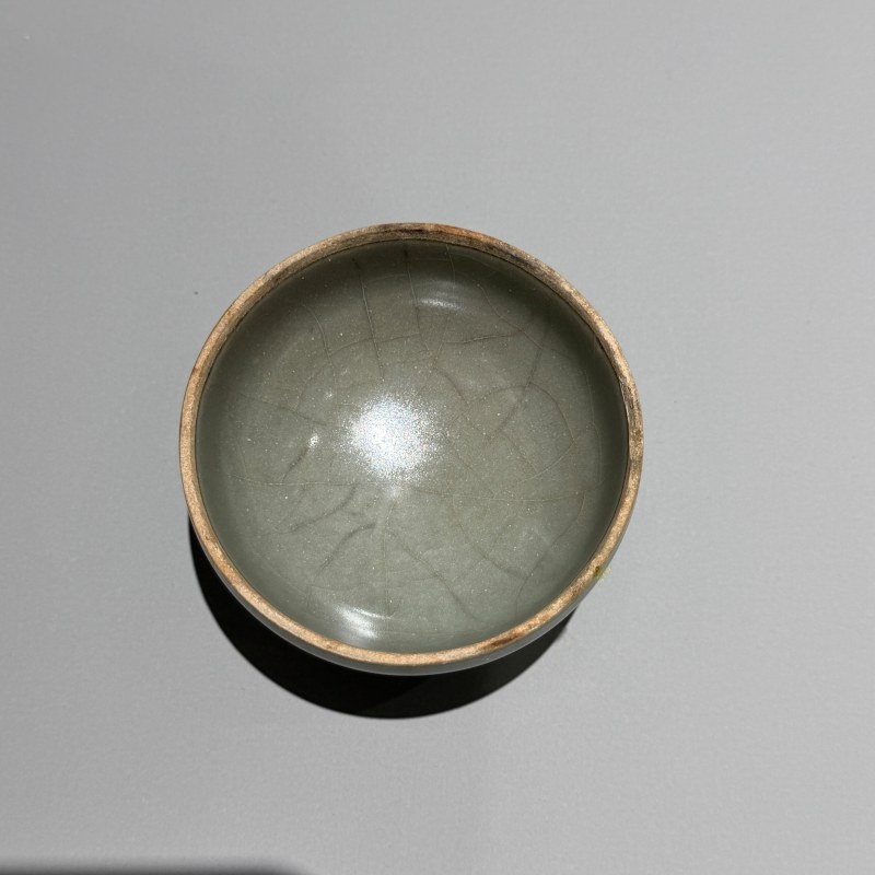 明代 龙泉窑青釉敛口杯 - 图4