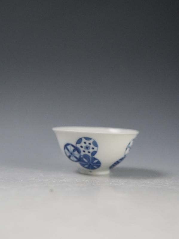 晚清 青花皮球花茶元 - 图2