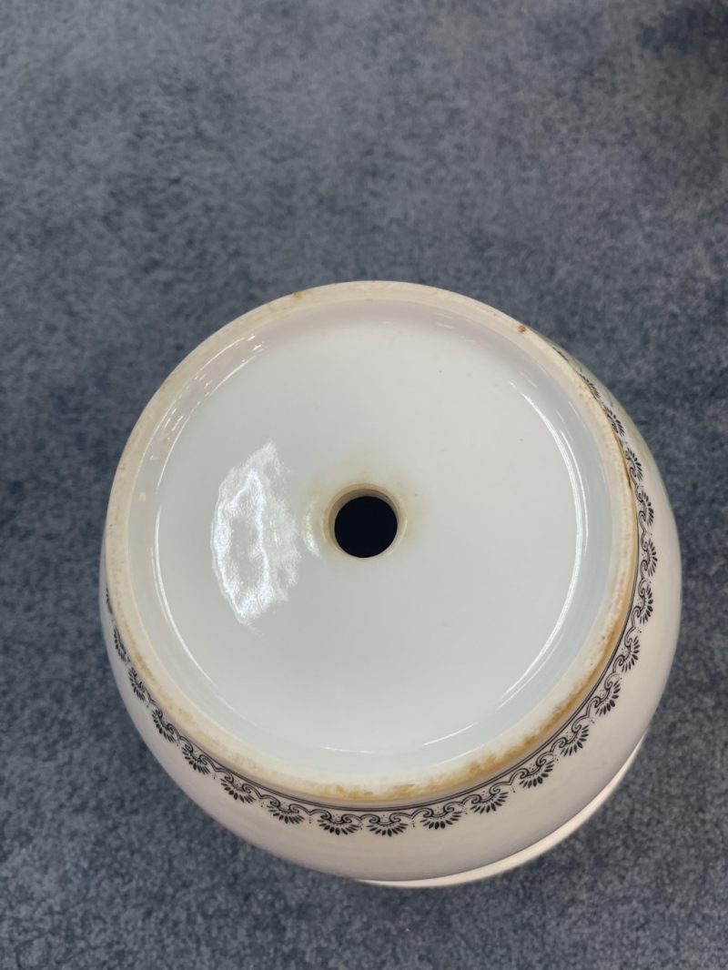    八十年代 粉彩花鳥梅花紋花盆一對 - 图4