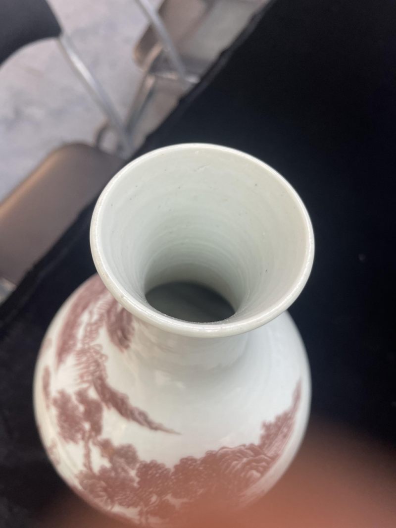    釉裡紅山水人物瓶 - 图10