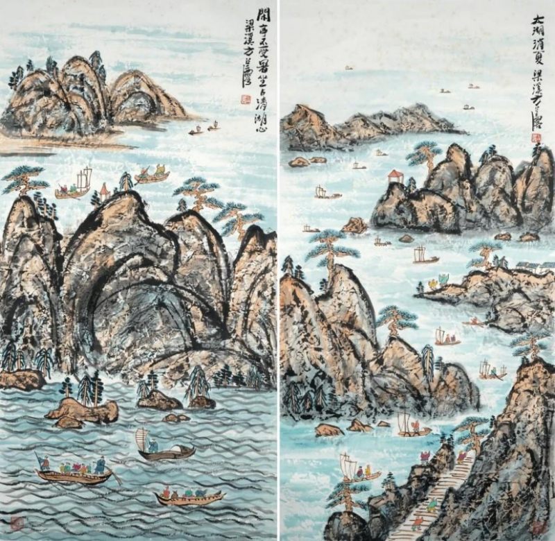    方召麐 山水二張