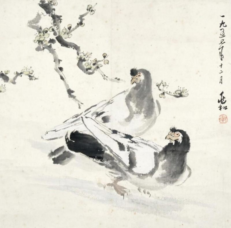    蔣兆和 花鳥