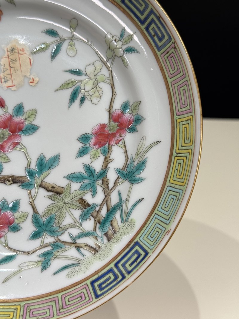清光绪 粉彩四季花卉纹盘 - 图8