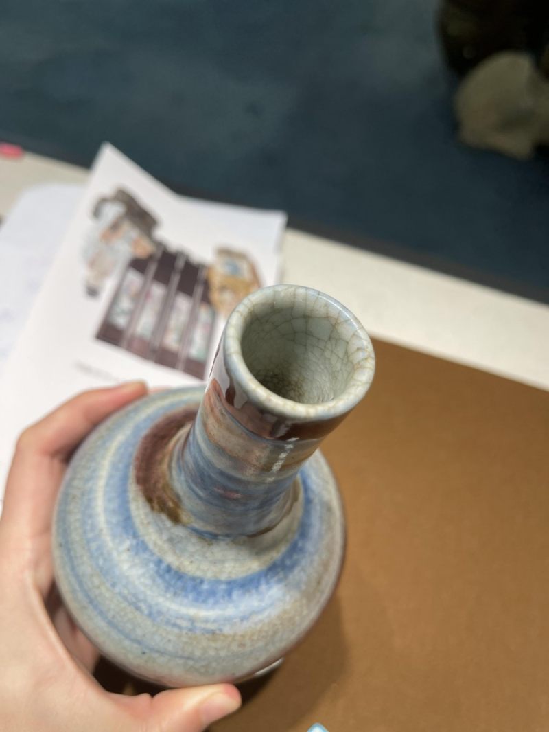    清 窯變裂紋瓶 - 图3