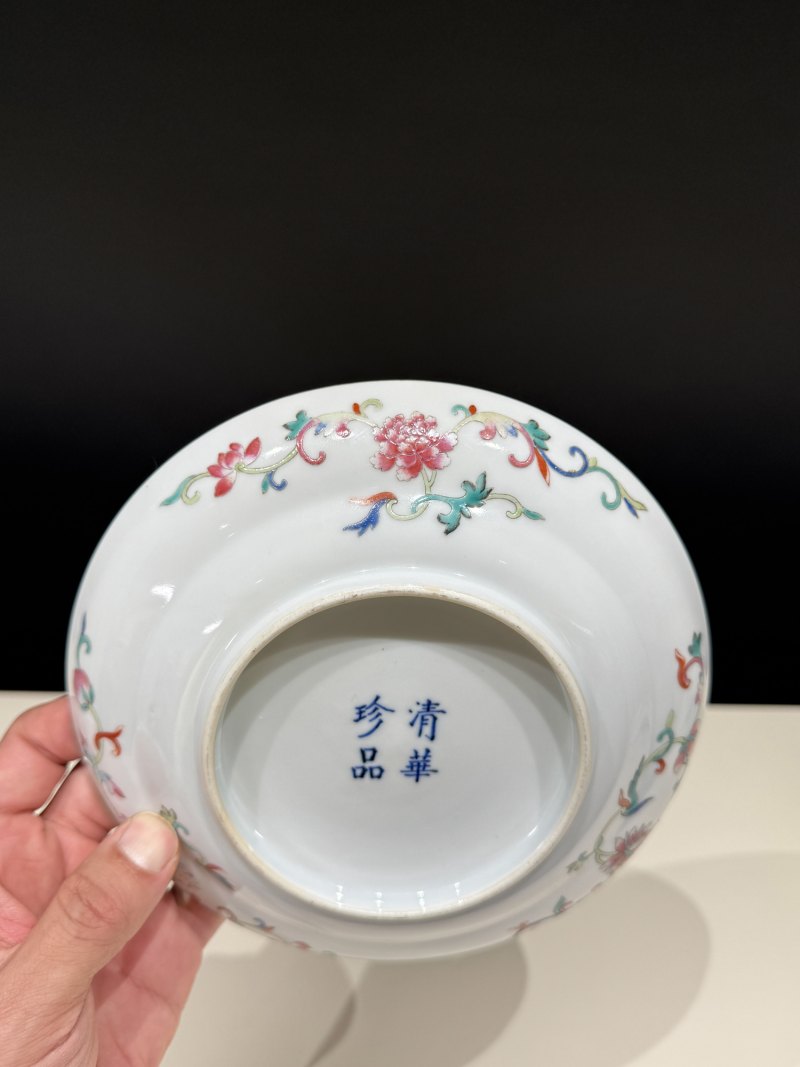 清光绪 粉彩四季花卉纹盘 - 图9