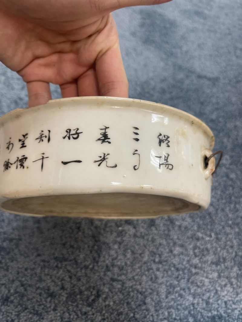    民國 粉彩人物花鳥蓋鍋（有損） - 图21