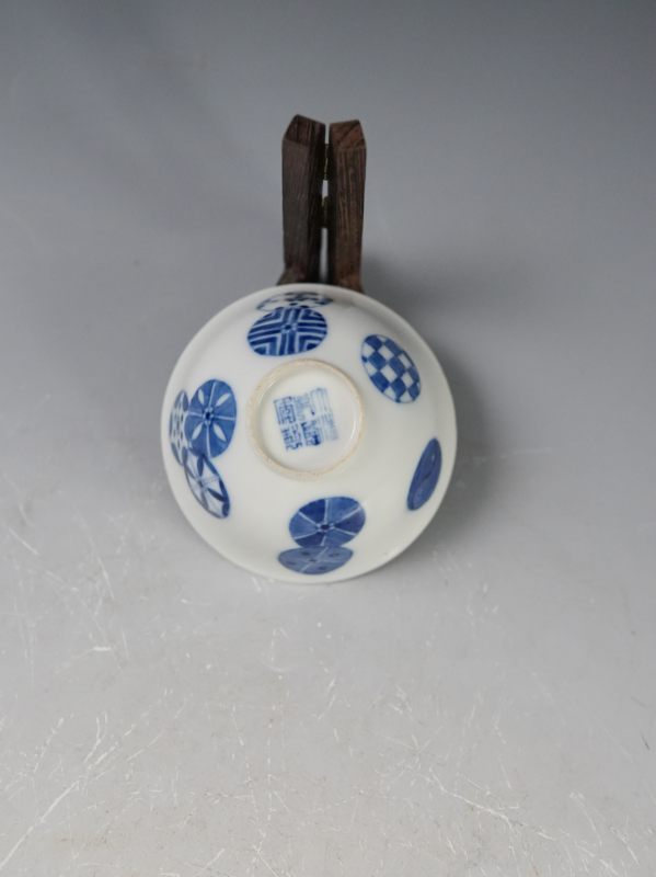 晚清 青花皮球花茶元 - 图4