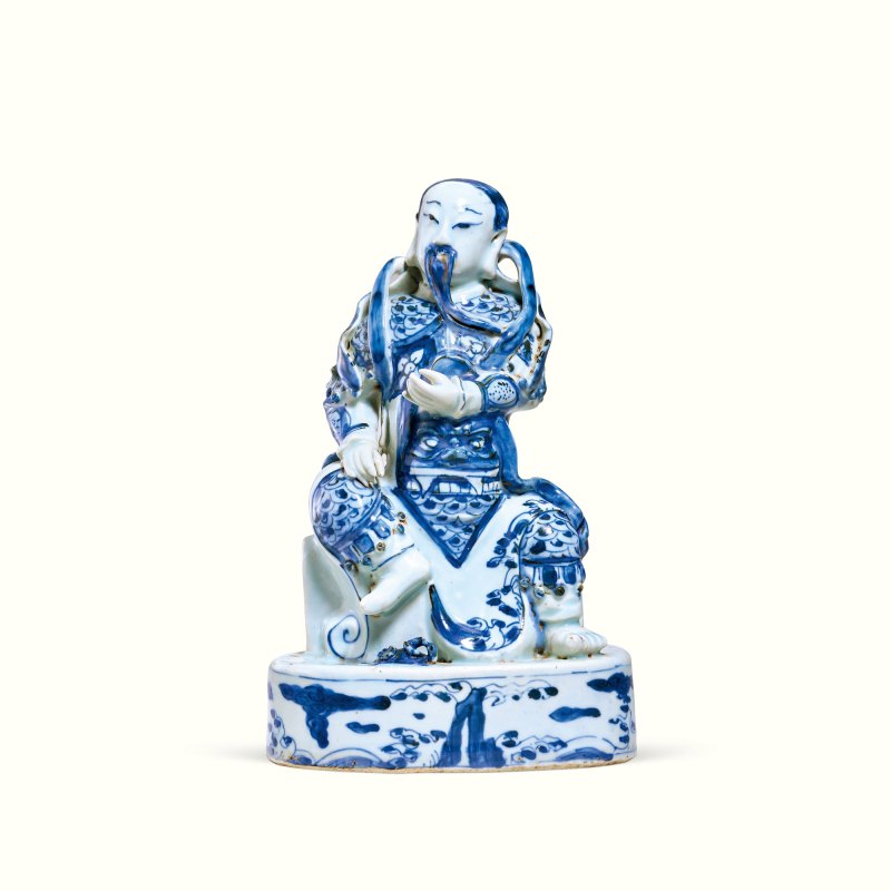 明万历 青花真武大帝坐像