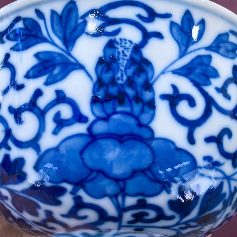 清光绪 青花缠枝牡丹纹碗 - 图9