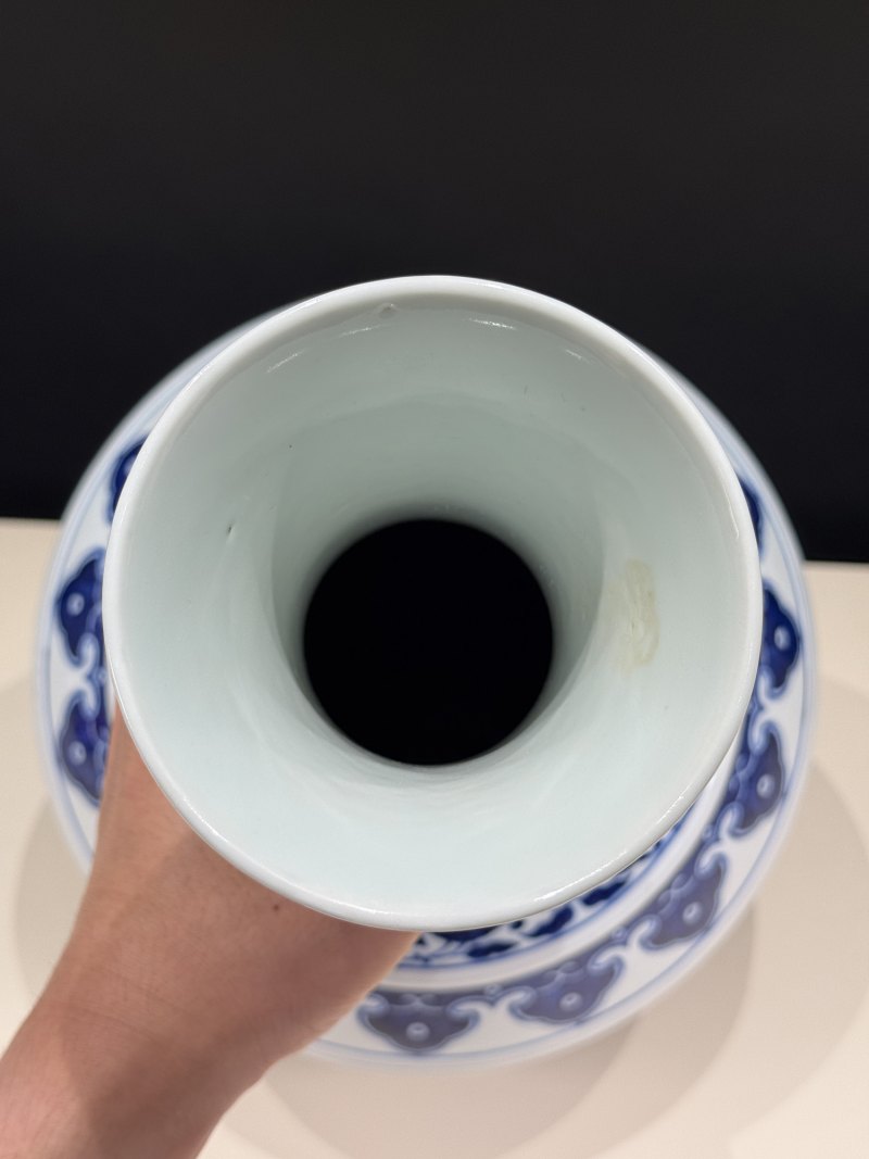 清光绪 青花缠枝莲纹赏瓶 - 图17