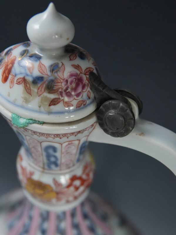 清·乾隆粉彩奶壶 - 图4