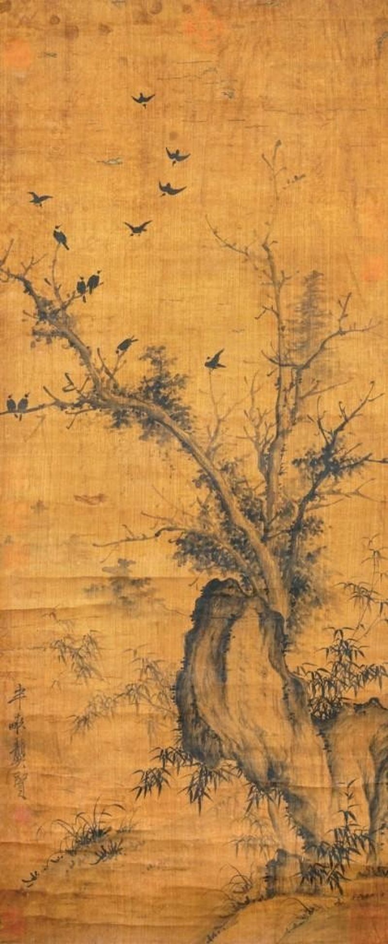    龔賢 山水鳥