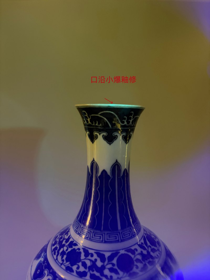 清光绪 青花缠枝莲纹赏瓶 - 图20