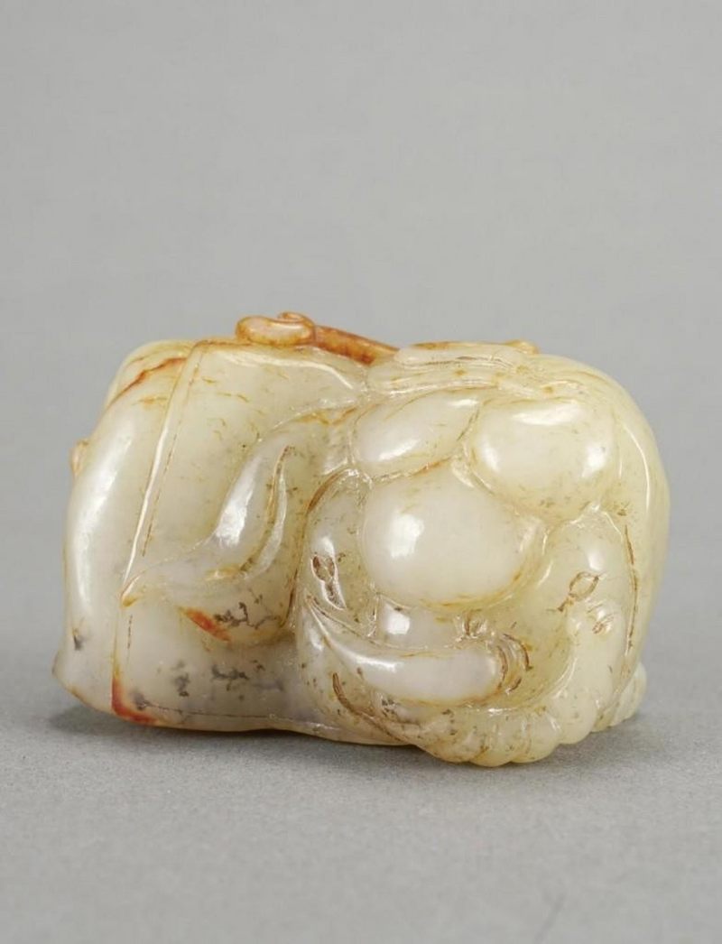    白玉瑞獸擺件