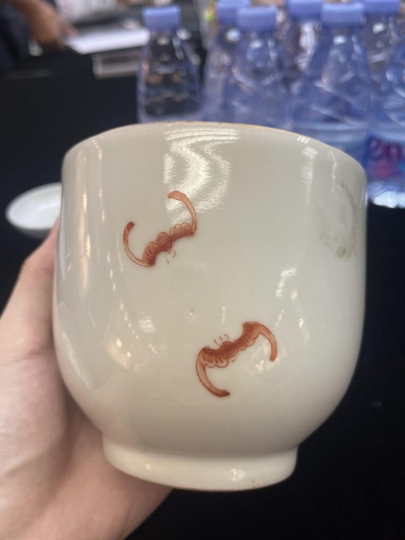    清 粉彩花卉紋蓋盅 - 图4