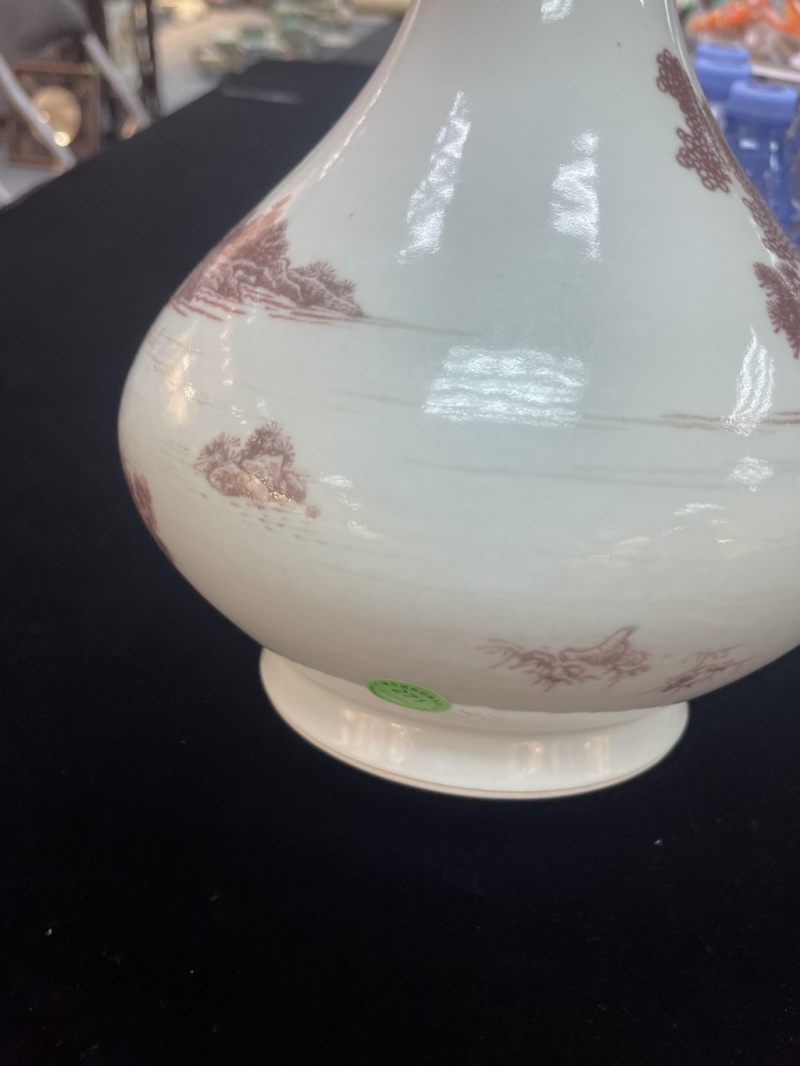    釉裡紅山水人物瓶 - 图5