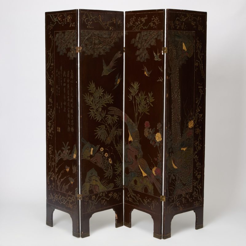An Unusual Chinese Four-Panel Coromandel Screen - 图5