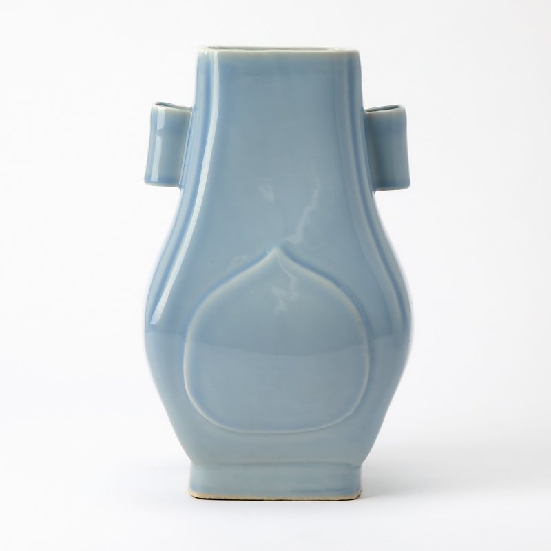 A Chinese Clair-de-lune Glazed Porcelain Vase, Fanghu - 图2
