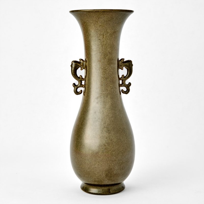 A Chinese Teadust Glazed Porcelain Vase