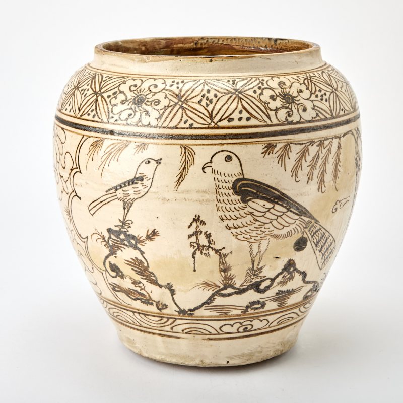 A Chinese Painted Cizhou Pottery Jar