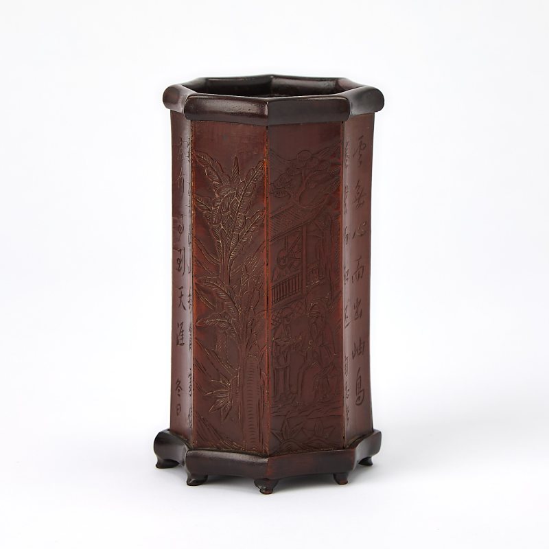A Chinese Bamboo Brushpot - 图3