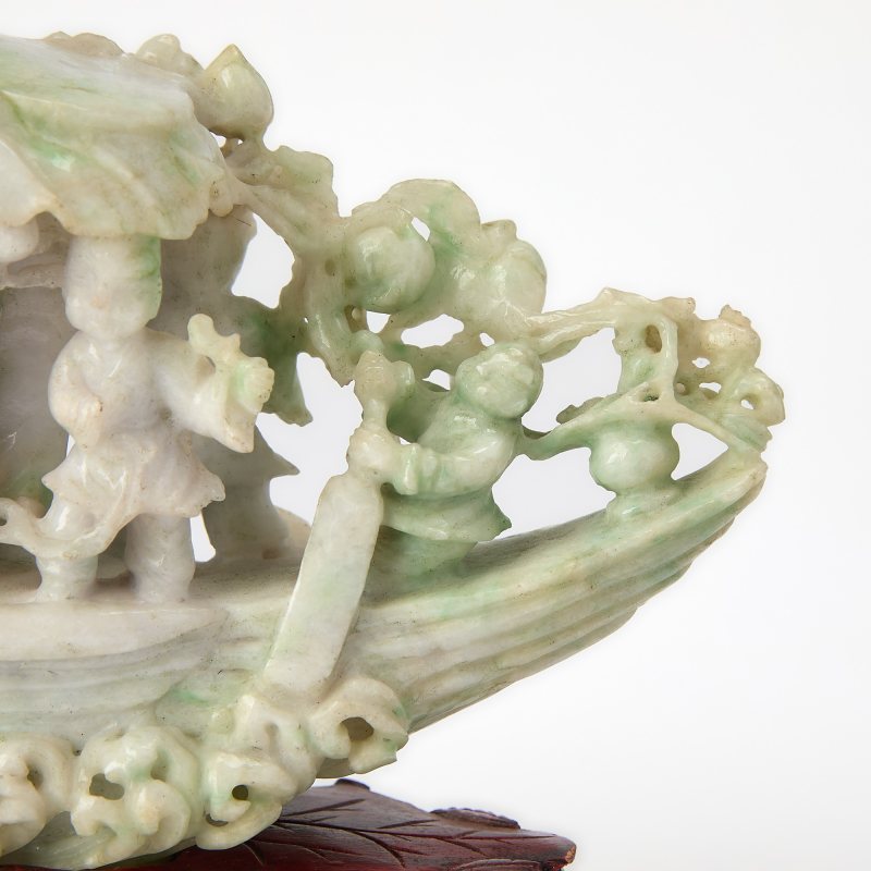 Two Chinese Carved Jadeite Figural Groups - 图6
