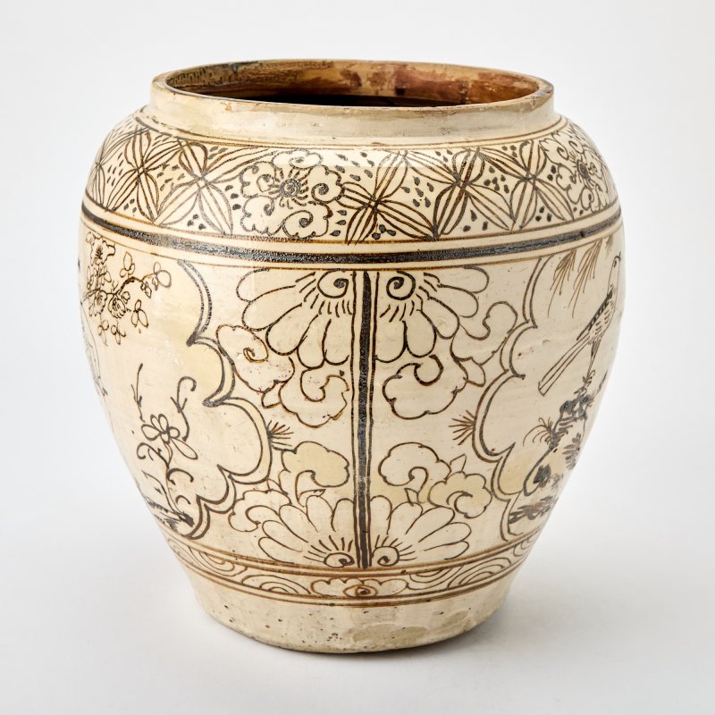 A Chinese Painted Cizhou Pottery Jar - 图4