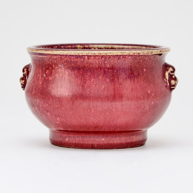 A Chinese Flambe Glazed Porcelain Censer