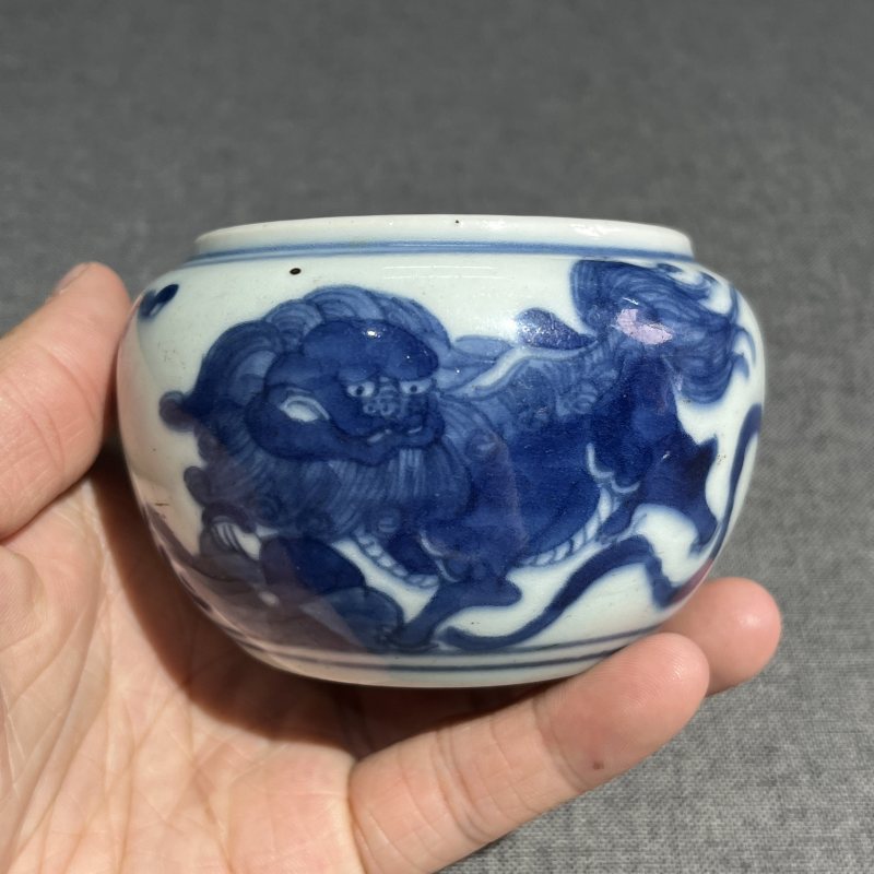 清青花狮子水呈 - 图4