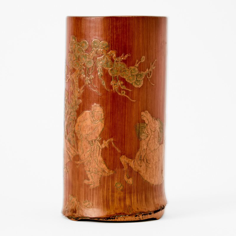 A Chinese Carved Bamboo Brush Pot