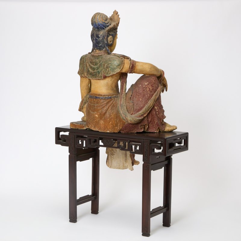 A Chinese Polychromed Wood Figure of Guanyin - 图6