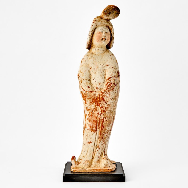 A Chinese Pottery Figure of a Lady