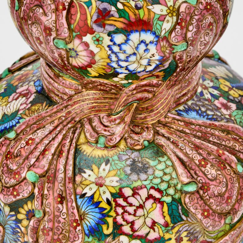 A Chinese Cloisonne Enamel 'Millefleurs' Vase - 图4